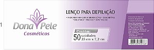 Lenço para Depilação - Lenço TNT 100% viscose (pacote c/ 50 folhas)