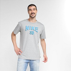 Camiseta Nike SB Mercado Cinza Mescla