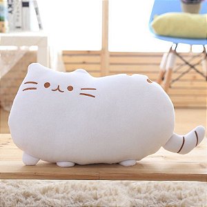 Almofada de Pelúcia Decorativa em Forma de Gato