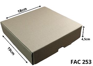 Caixa Papelao Corte Vinco 19x18x4,5 (FAC 253) c/10 Unidades