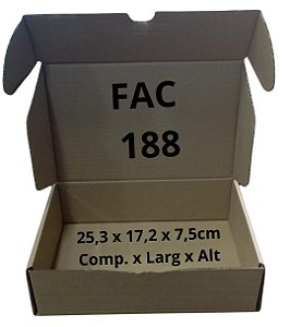 Caixa Papelao Corte Vinco 25x17x7,5 (FAC 188)