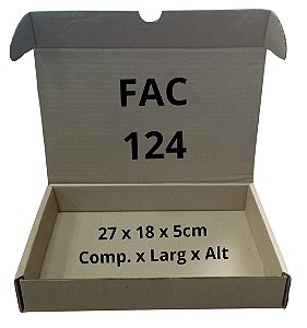 Caixa Papelao Corte Vinco 26x18x5,5 (FAC 124)