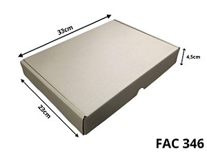 Caixa Papelao Corte Vinco 33x23x4,5 (FAC 346) c/10 Unidades
