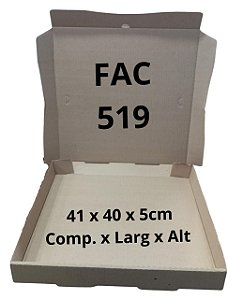 Caixa Papelao Corte Vinco 41x40x05 (FAC 519)