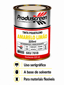 Tinta Polietileno (PE) - Amarelo Limão - 225ml