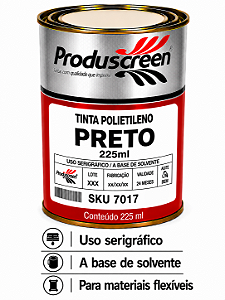Tinta Polietileno (PE) - Preto - 225ml