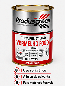 Tinta Polietileno (PE) - Vermelho Fogo - 900ml