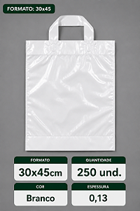 Sacola Alca Fita AD 30x45 0,13 c/250 Unidades