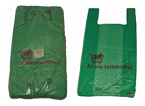 Sacola Plastica Biodegradavel Verde 60x75 (c/500 Unidades)