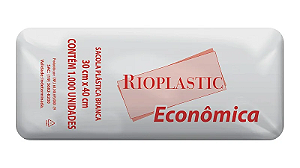 Sacola Plastica Economica Branca 30x40 (Milheiro)