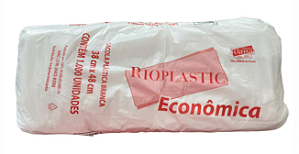 Sacola Plastica Economica Branca 38x48 (Milheiro)