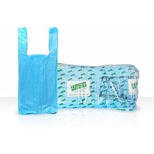 Sacola Plastica Tradicional Azul 30x40 (Milheiro)
