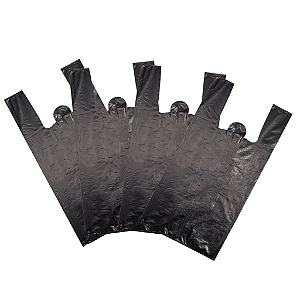 Sacola Plastica Tradicional Preto Varejo 30x45 c/100 Unidades