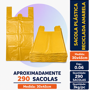 Sacola Plastica Amarelo Grossa c/3kg