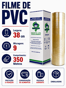 Filme PVC 38cm c/350 Metros GUARUFILME