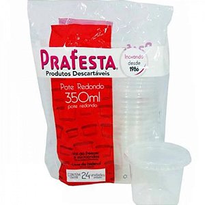 Pote Redondo c/ Tampa 350ml c/24 (8221) PRAFESTA