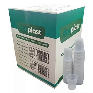 Copo Plastico 180ml Branco (25x100) FONPLAST