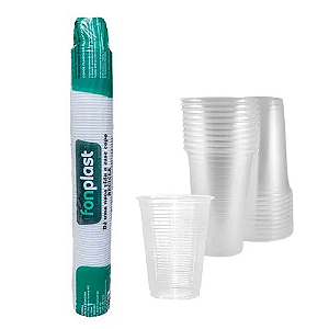 Copo Plastico 300ml Transp c/100 FONPLAST