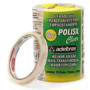 Fita Adesiva 12x40 Transparente c/10 ADELBRAS