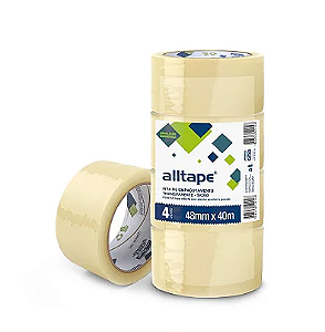 Fita Adesiva 48x40 Transparente Alltape c/4 Rolos