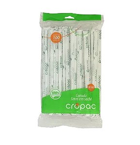 Canudo Biodegradavel Sache 200x8mm (12x100) Unidades (CB530)
