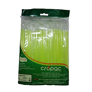 Canudo Plastico Mexedor 175x5,8mm Verde Neon (12x100) Unidades (CA536)