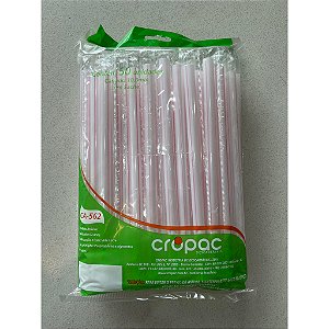 Canudo Plastico Sache 205x10mm 50 Unidades (CA562)