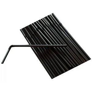Canudo Plastico Sache Flexivel 200x5,8mm Preto (30x100) Unidades (CA545)