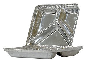 BANDEJA COM 3 DIVISORIAS - 1000ml (C/ 100 un)