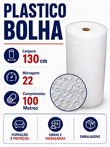 Plastico Bolha 130x100 Metros
