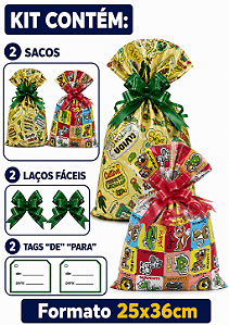 Kit Presente Saco BOPP 25x36 c/2 Unidades