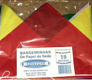 Bandeirinhas de Papel Seda 10 Metros