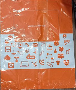 Saco Coex Padrao Laranja 41x45+5cm c/25 Unidades