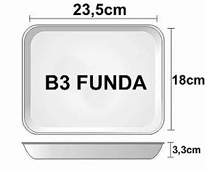 Bandeja EPS B3 Funda 235x180x33mm C/10 Unidades