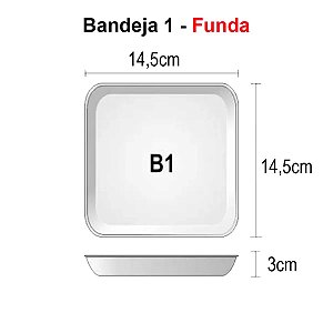 Bandeja EPS B1 Funda 150x150x27mm C/10 Unidades