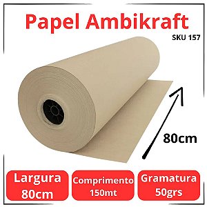 Papel Ambikraft 50grs 80cm 150 Metros