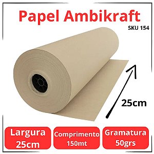 Papel Ambikraft 50grs 25cm 150 Metros