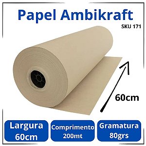 Papel Ambikraft 80grs 60cm 200 Metros