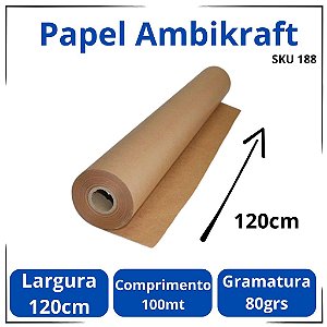 Papel Ambikraft 80grs 120cm 100 Metros
