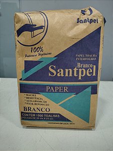Papel Inter Folha 21x20 Branco c/ 1000 Folhas SANTPEL