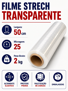 Filme Strech 50cm 2,0kg