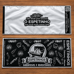 Saco metal c/lacre Espetinho 14x33 com 100 Unidades