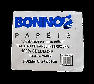 Papel Inter Folha 21x20 c/600 Folhas 100% Celulose BONNO