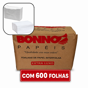 Papel Inter Folha 21x20 c/600 Folhas Branco Luxo BONNO