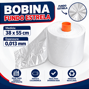 Saco Picotado Fundo Estrela 38x55 0,013