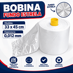 Saco Picotado Fundo Estrela 33x45 0,012