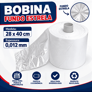 Saco Picotado Fundo Estrela 28x40 0,012