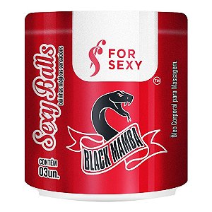 Black Mamba Sexy Ball Funcional 03 Unidades For Sexy