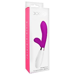 Vibrador Ponto G Com Estimulador de Clitóris Perfect Love Roxo