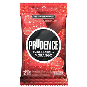 Preservativo Prudence Cores Sabores Morango